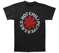 TAILAD Red Hot Chili Peppers Men's Vintage Distressed Logo T-Shirt Black
