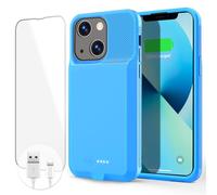 tailasi Coque De Batterie Rechargeable Ultra-Mince 7000mAh Pour IPhone 13/13 Pro/14/14 Pro (6,1 Pouces) - Bleu