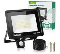 50W Projecteur Led Exterieur Detecteur de Mouvement, 72 Leds Blanc Froid Super Lumineux Spot , 6500K 4500 LM IP66 Etanche Eclairage Avec Detecteur pour Jardin, Patio, Garage