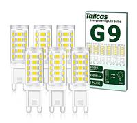 Tailcas Ampoules G9 LED, Blanc Froid 6000K 3.5W Equivalent 28w 33W 40W G9 Halogène, 32 x 2835 SMD LED Mini Lampes, 350LM Sans Scintillement NO-Dimmable, 360 Degrés Angle AC220-240V, Lot de 6