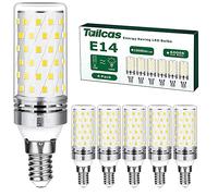 Tailcas Ampoules LED E14 12 W, 6 000 K blanc froid, lot de 6
