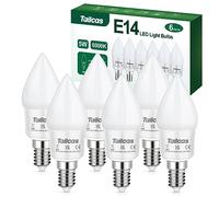Tailcas Ampoules LED E14 Bougie, 5W Ampoules E14 Équivalent 40W Incandescent, Blanc Chaud 2700K 450LM Ampoule LED C35, Ampoule Économie D'énergie avec Culot à Vis, Non Dimmable, Lot de 6