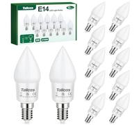 Tailcas Ampoules LED E14 Bougie, 5W Ampoules E14 Équivalent 40W Incandescent, Blanc Chaud 2700K 450LM Ampoule LED C35, Ampoule Économie D'énergie avec Culot à Vis, Non Dimmable, Lot de 12