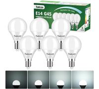 Tailcas Dimmable Ampoules E14, LED 5W Équivalent Halogene 40W, Blanc Froid 6000K 450LM, Lot de 6