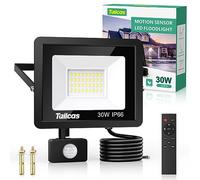 Tailcas Projecteur LED avec détecteur de mouvement extérieur 30 W