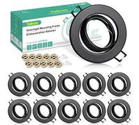 Tailcas Spot Encastrable GU10 Set Cadre Noir Mat Orientables, Lot de 10