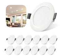 Tailcas Spot LED Encastrable 5W, IP44 Spot Led Extra Plat Blanc Neutre
