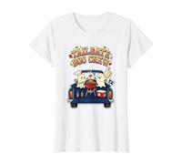 Tailgate Boo Crew Party Ghostly Road Trip Vacances Halloween T-Shirt Graphique avec Valeur, Femme, Blanc, M