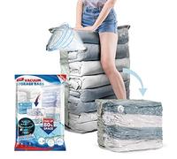 TAILI 6 sacs de rangement sous vide, pas besoin de pompes pour les voyages, sacs d’espace pour les vêtements saisonniers, couettes, serviettes, oreillers, literie, couverture