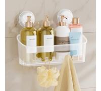 TAILI Étagère de douche à ventouse sans perçage - Avec ventouses - Amovible - Charge maximale : 10 kg - Étanche - Avec ventouse - Pour shampoing et gel douche
