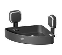 TAILI éTagèRe De Douche D'Angle Avec Ventouse Avec Crochets, Panier De Douche D'Angle En Aluminium, Support De Mural Pour Shampooing, Sans PerçAge, Antirouille, Support Pour Cuisine Et Salle