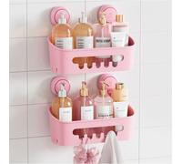 TAILI Etagere Douche Ventouse éTagèRe De Douche Etagere Ventouse Salle De Bain Robuste Avec Ventouse Sous Vide, Panier De Rangement Amovible Sans PerçAge Pour Shampoing Et Articles De Toilette