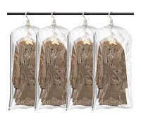 TAILI Sacs de Rangement sous Vide Suspendus pour vêtements, 4 Large, Clear