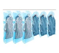 TAILI Sacs de Rangement sous Vide Suspendus pour vêtements, Housse sous Vide pour costumes, manteaux, vestes, Economisez 80% d'espace organisateur de placard Sacs à Vide, 6 Combo