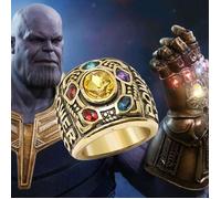 taille 11 Avengers Endgame thanos Infinity Gauntlet gemme bague marvel Avengers Iron Man Captain American Spider-man féminine bague