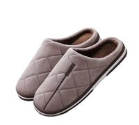 Taille 47 48 49 50 hommes automne hiver chaud grande taille coton pantoufles grande taille Plus maison chambre chaussures décontractées maison diapositives intérieures ( Color : Coffee , Size : 47-48
