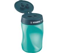 Taille-boîte ergonomique pour gauchers - STABILO EASYsharpener - 3 en 1 - pétrole