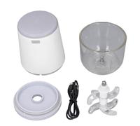 Taille compacte matérielle 7.5x3.5 x 3.1in d'ABS portatif de l'ail 300ML de viande de fruits de légumes Mini couperet multifonctionnel sans fil électrique de cuisine pour (Blanc)