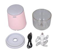 Taille compacte matérielle 7.5x3.5 x 3.1in d'ABS portatif de l'ail 300ML de viande de fruits de légumes Mini couperet multifonctionnel sans fil électrique de cuisine pour (Rose)