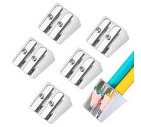 Taille-Crayon 5 Pièces Avec Taille-Crayon Double Trou, Taille-Crayon, Taille-Crayon À Croquis, Taille-Crayon En Métal, Mini Taille-Crayon, Accessoires De Papeterie Pour Étudiants