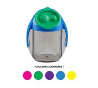Taille-crayon double 'MIGOO', forme ronde, assorti