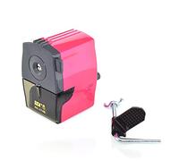 Taille-crayon de table - REF. 0145- Système de fixation inclus, manivelle silencieuse, mécanisme métallique avec système auto-stop, base antidérapante et tiroir à déchets fabriqué par SDI (rouge)