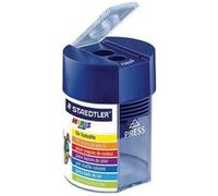 Staedtler Taille-crayon Noris 512 002 – à deux usages, réservoir cylindrique, fermeture hermétique