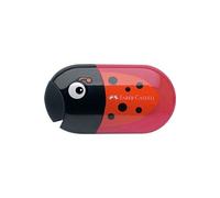 Taille-crayon double 'coccinelle', rouge/noir