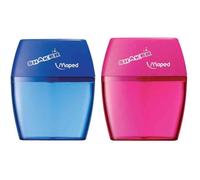 Taille-crayon double - MAPED - Shaker - Couleurs assorties - Réservoir translucide - Enfants