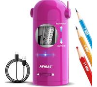 Taille-crayon électrique entièrement automatique avec réservoir, pour crayons de 7 à 11,5 mm, portable et sûr, rechargeable pour la maison, le bureau, l'école, violet