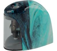 Taille-Crayon Électrique Pouring Art Et Marbre Aspect Avec Récipient,Alimenté Par Batterie,Taille-Boîte,E-55060 Blue