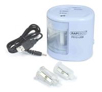 Taille-crayon électrique - RAPESCO - PS-12-USB - Bleu clair - Double fonction - Arrêt automatique