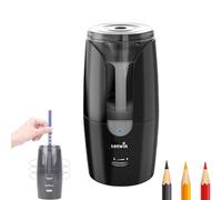 Taille-crayon Électrique Rechargeable USB, Professionnel Taille Crayon avec Grand Reservoir pour 6 à 12 mm Crayons, Poids léger Portable Taille Crayon pour Artiste Enseignant Étudiant (Noir)