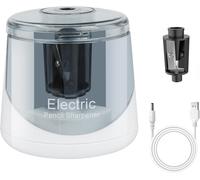 Taille-Crayon Électrique,Taille-Crayon Électrique Avec Porte-Couteaux Et Chargeur Supplémentaires,Taille-Crayon Avec Récipient,Taille-Crayon Mécanique Arrêt Automatique