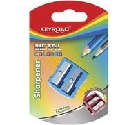 Taille-Crayon Ergonomique Double 1 Pièce/En Aluminium/Lames En Acier/Crayons Et Crayons De Couleur/Blister-Couleurs Mélangées/Pour Maternelle Maternelle Et École