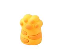 Taille-crayon manuel, coupe-crayon griffe de chat, machine de découpe de crayon à trou unique, taille-crayons en forme de patte de chat (jaune)