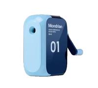 Taille-crayon manuel réglable Arrêt automatique anti-brouillage Taille-crayon intégré pour plaques abrasives pour les artistes de bureau scolaires(Bleu)