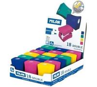 Taille-crayon milan 20152918/ double/ 18 pièces/ couleurs assorties
