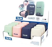 Milan Display Box 16 Eraser With Pencil Sharpener Compact 1918 Series Clair Enfants