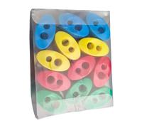 Taille-crayon portable à deux trous, 12 pièces, Oval double hole | Outil d ' affûtage manuel ergonomique pour fournitures de papeterie scolaire, de couleur, étudiants