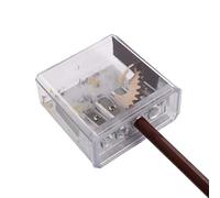 Taille-crayon portable avec couvercle transparent - 4 trous - Avec pointe longue - Pour esquisse, fusain, crayons de couleur