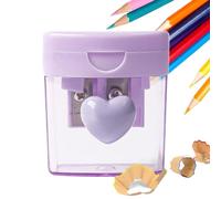 Taille-Crayon Pour,Avec Couvercle Coloré et Double Trou pour Accessoires | Taille-Crayon Pour Crayons De Maquillage | Pour Salle De Classe Création Artistique Dessin À Domicile Jardin