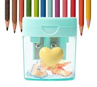 Taille-Crayon Pour | Avec Couvercle Double Trou Fournitures Portables | Taille-Crayon pour Eye-Liner | Pour La Maison, Les Bureaux, Les Artistes, Le Dessin, Le Maquillage, Les Voyages,
