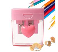 Taille-Crayon Pour Classe - Avec Couvercle Double Trou Fournitures Portatives - Taille-crayons Portatifs,Pour La Maison, Les Bureaux, Les Artistes, Le Dessin, Le Maquillage, Les Voyages,