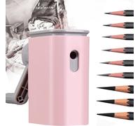 Taille Crayon Professionnel,Pointe Réglable,7 Marches Ajustables,Portable Pour Les Enfants Étudiants Artiste Designer Au Bureau De L'école Taille Crayon Crayons.