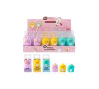 Taille-Crayons Animaux Fantaisie Kawaii 3D - Licorne / Dino / Poussin