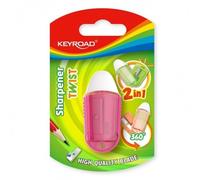 Taille-crayons en plastique avec gomme à l'unité MIX