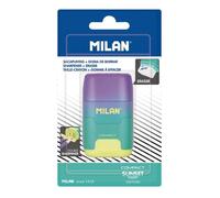 MILAN Taille-crayon avec gomme Compact Sunset Blister Turquoise