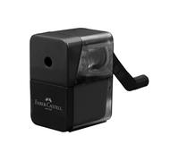 Faber-Castell Taille-crayon 180984 — Manivelle, grand réservoir, pour crayons ≤8,4 mm, noir