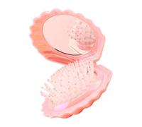 Taille de voyage Peigne Pliable Air Brosse à cheveux rembourrée pour portefeuille ou sac à main Cadeau pour filles femmes Forme de bol de brosse à cheveux Compact avec miroir